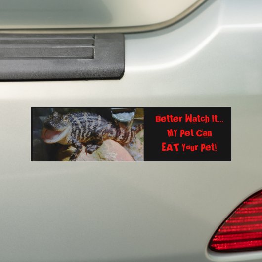 Alligator Bumpersticker (Op auto)