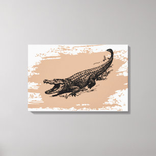  Alligator Canvas Afdruk