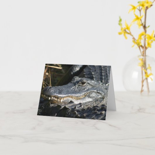 Alligator, Carte pour notes vierge Everglades (Fleur jaune)