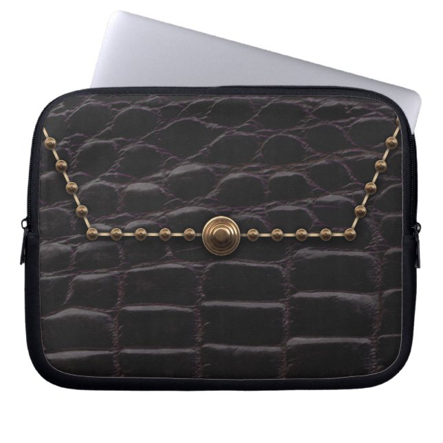 Alligator Clutch Bag Laptop Sleeve (Voorkant)