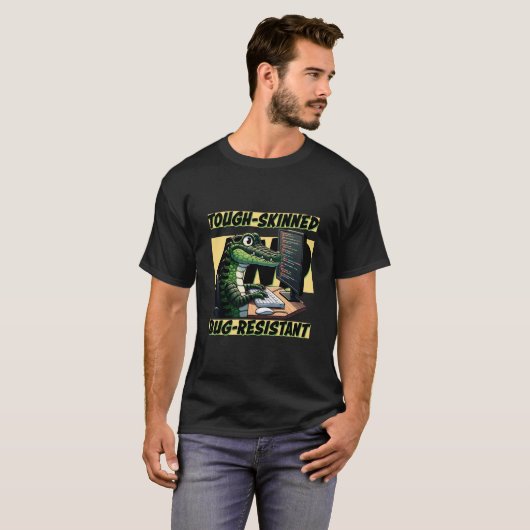 Alligator Coder: De taaie, bugbestendig T-shirt (Voorkant volledig)