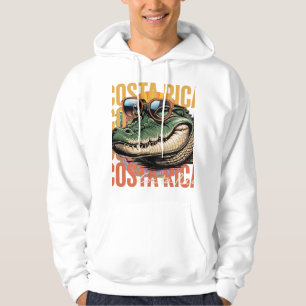 Alligator Costa Rica Travel Art Hoodie