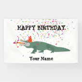Alligator Crocodile - Animals Birthday Party Spandoek (Horizontaal)