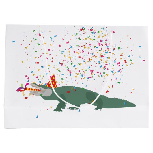 Alligator Crocodile - Dieren met partij Groot Cadeauzakje (Achterkant)