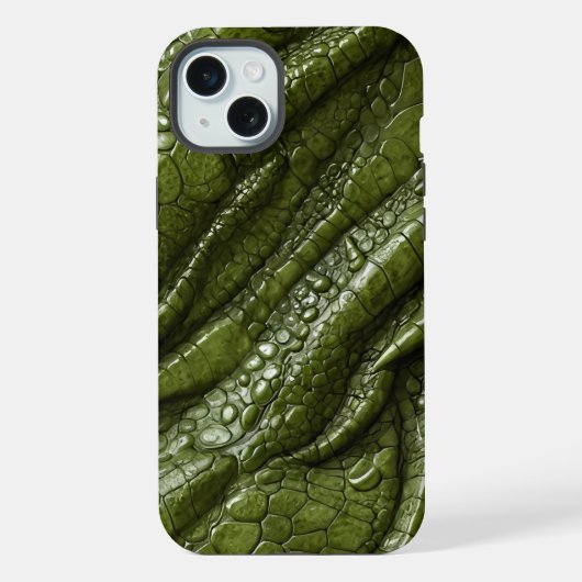 Alligator Crocodile Dragon Serpent Cuir Vert (Verso)