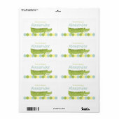 Alligator Crocodile Étiquette - Plaque de livre (Feuille entière)