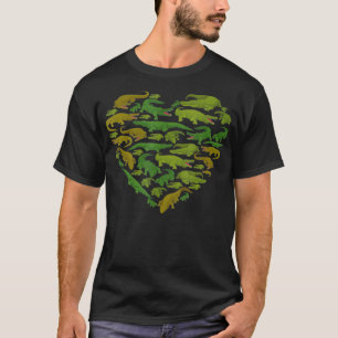 Alligator Crocodile Gator dierenvriend hart mannen T-shirt