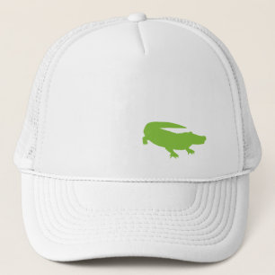 Alligator Crocodile Green Preppy Fun Adult Trucker Pet