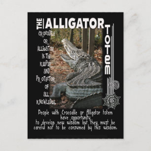 ALLIGATOR / CROCODILE TOTEM BRIEFKAART