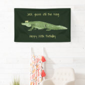 Alligator dans une bannière d'anniversaire de la C (En situation)