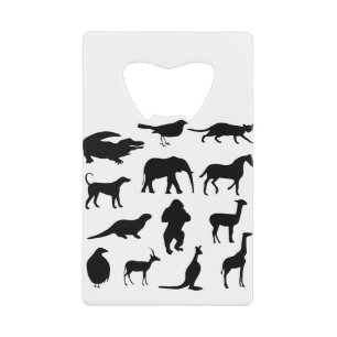 Alligator Diervogel Krokodil Dog Elephant Kredietkaart Flessenopener