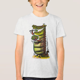 Alligator eet een salade Tri-Blend shirt