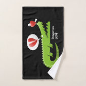 Alligator en amour (Serviette à main)