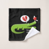 Alligator en amour (Gant de toilette)