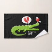 Alligator en amour (Serviette à main)