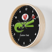 Alligator en amour Grande horloge (Angle)