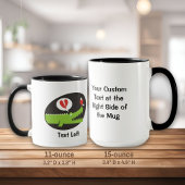Alligator en amour Mug à café à deux tons