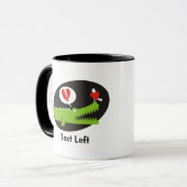 Alligator en amour Mug à café à deux tons (Devant gauche)