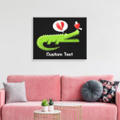 Alligator en toile d'amour Imprimer (Insitu(Salon))