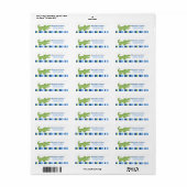 Alligator Étiquettes de adresse personnalisés - Ve (Feuille entière)
