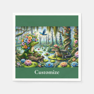 Alligator Fantasie Moeras Thunder_Cove Servet