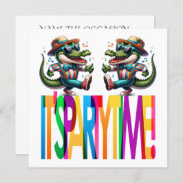 Alligator Feest Tijd Kaart