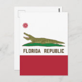 Alligator Flag Crocodile Florida Briefkaart (Voorkant / Achterkant)