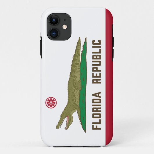 Alligator Flag Crocodile Florida Case-Mate iPhone Case (Achterkant)