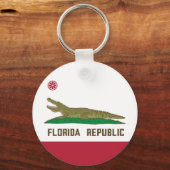 Alligator Flag Crocodile Florida Sleutelhanger (Voorkant)