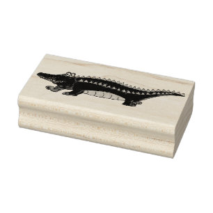 Alligator Gator Crockrokodile Reptile Animal Zoo Rubberstempel