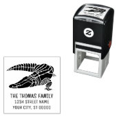 Alligator Gator Naam Retouradres Zelfinktende Stempel (In situ)