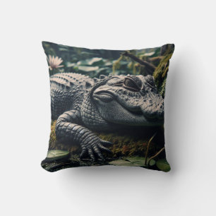 Alligator geïnspireerd kussen