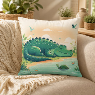 Alligator-geïnspireerde kussen
