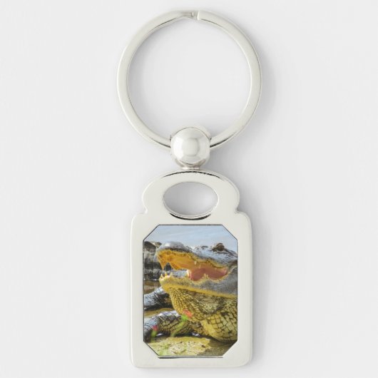 Alligator. Gezichtelijk Sleutelhanger (Voorkant)