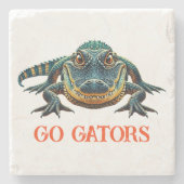 Alligator - Go Gators Stenen Onderzetter (Voorkant)