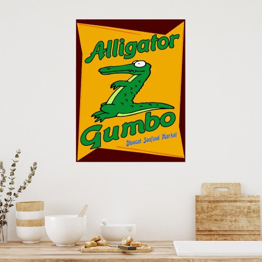 Alligator Gumbo Poster (Keuken)