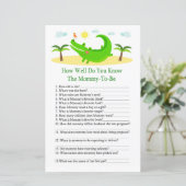 Alligator Hoe goed ken je het baby shower spel? (Staand voorkant)