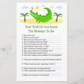 Alligator Hoe goed ken je het baby shower spel? (Voorkant)