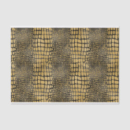 ALLIGATOR HUID KIJK ZWART EN GOLD TISSUEPAPIER