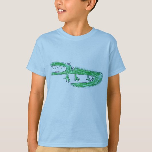 Alligator in Crayon T Shirt (Voorkant)
