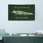 Alligator in een Crown Birthday Banner (Beurs)