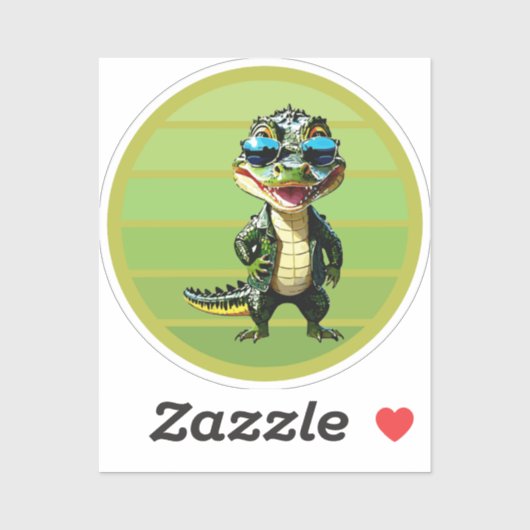 alligator in fashion sticker (Vel)