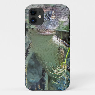 alligator in het water iPhone 11 hoesje