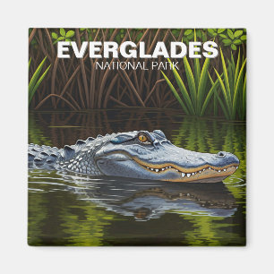 Alligator in het Water Everglades National Park Magneet
