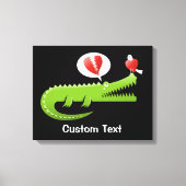 Alligator in Liefde Canvas Print (Voorkant)