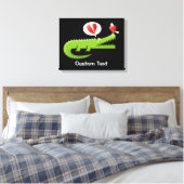 Alligator in Liefde Canvas Print (Insitu (Slaapkamer))