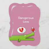 Alligator in Love Kaart (Voorkant / Achterkant)
