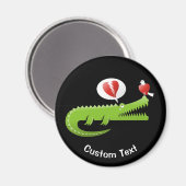 Alligator in Love Magnet Magneet (Voorkant / Achterkant)