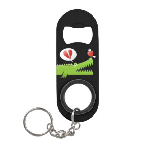 Alligator in Love Sleutelhanger Bottle Opener Mini Flessenopener