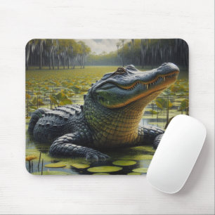 Alligator in moeras stier Gator muismat
